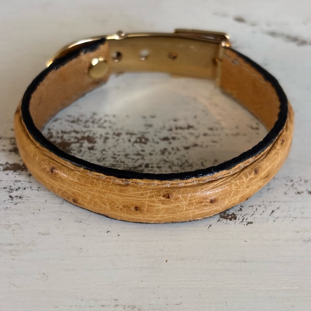 Gucci Authentic Ostrich Leather Bangle & Box - Picture 9 of 13